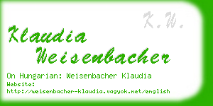 klaudia weisenbacher business card